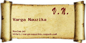 Varga Nauzika névjegykártya